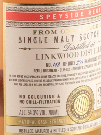 Extra Old Particular Linkwood 30 Years 1991
