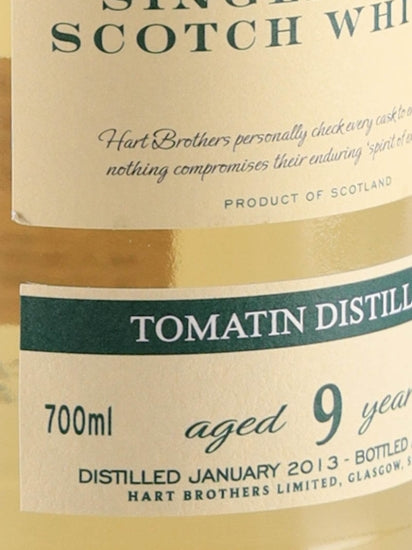 Hart Brothers Finest Collection Tomatin 9 Years 2013