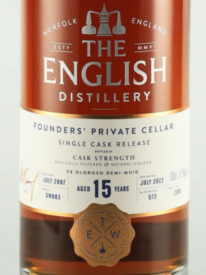The English Founder's Private Cellar 15 Year Old