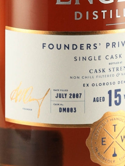 The English Founder's Private Cellar 15 Year Old