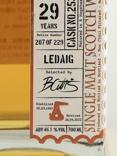 The Single Cask Ledaig 29 Year Old 1993