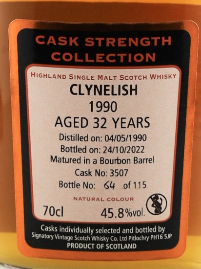 Signatory Clynelish 32 Year Old 1990
