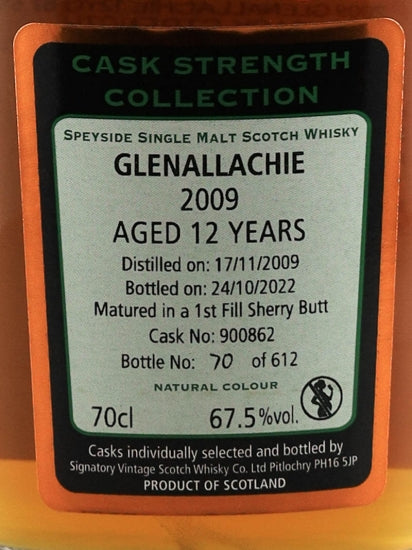 Signatory Glenallachie 12 Year Old 2009