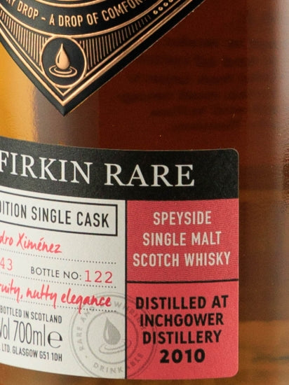 The Farkin Rare Inchgower 2010