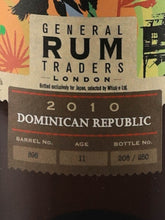 Load image into Gallery viewer, General Rum Traders Dominican Rum 11 Years 2010 57.6%