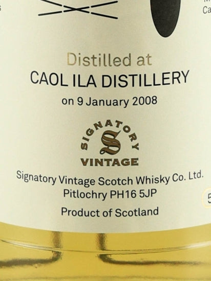 Malt, Grain & Cane Caol Ila 13 Year Old 2008 from Signatory