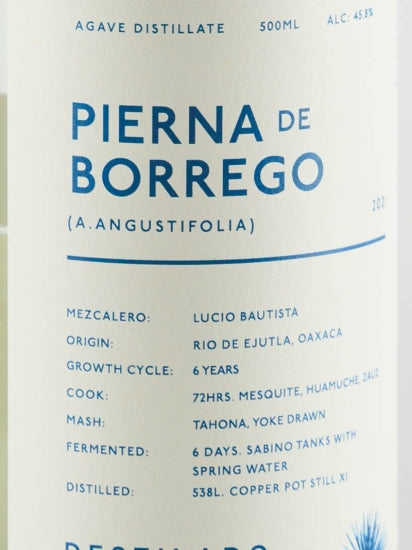 El Destilado Pierna de Borrego Mezcal