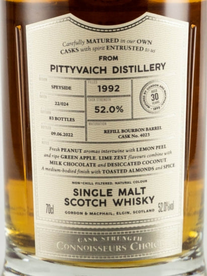 Connoisseur's Choice Recollection Pittyvaich 30 Year Old 1992