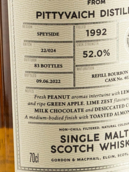 Connoisseur's Choice Recollection Pittyvaich 30 Year Old 1992