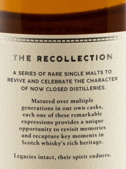 Connoisseur's Choice Recollection Pittyvaich 30 Year Old 1992