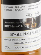 Load image into Gallery viewer, Claxton's Exclusives Williamson 7 Years 2015 62.2%