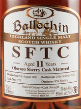 Load image into Gallery viewer, Ballechin 11 Year Old 2011 Sherry Cask Matured