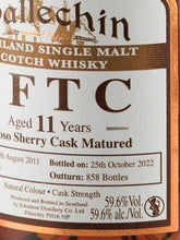 Load image into Gallery viewer, Ballechin 11 Year Old 2011 Sherry Cask Matured