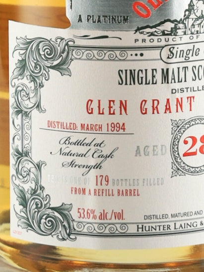 Old & Rare Glen Grant 28 Year Old 1994