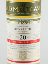 Load image into Gallery viewer, Old Malt Cask Benriach 20 Year Old 2001