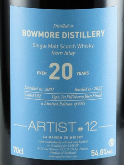 LMDW Artist Bowmore 20 Year Old 2001