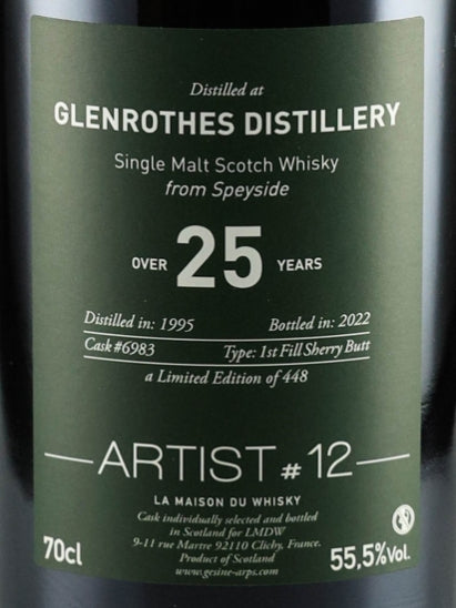 LMDW Artist Glenrothes 25 Year Old 1995