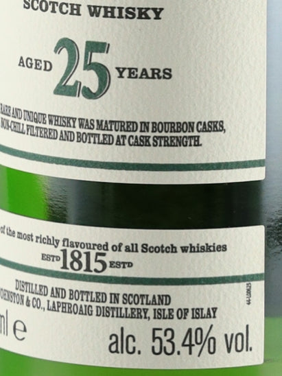 Laphroaig 25 Year Old Cask Strength 2022 Release