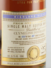 Load image into Gallery viewer, Extra Old Particular Clynelish 25 Year Old 1996