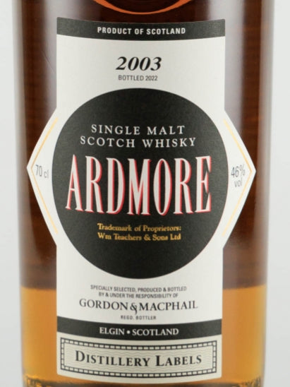 Gordon & MacPhail Distillery Label Ardmore 2003/2022
