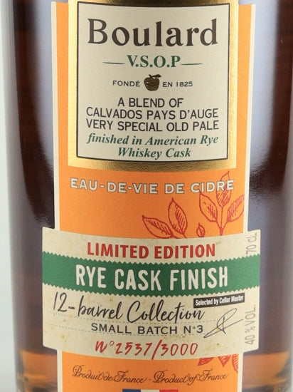 Boulard VSOP Rye Cask Finish