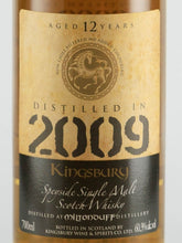 Load image into Gallery viewer, Kingsbury Gold Miltonduff 12 Year Old 2009