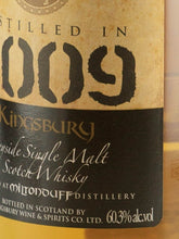 Load image into Gallery viewer, Kingsbury Gold Miltonduff 12 Year Old 2009