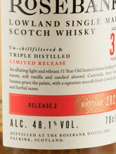 Load image into Gallery viewer, Rosebank 31 Year Old Release 2