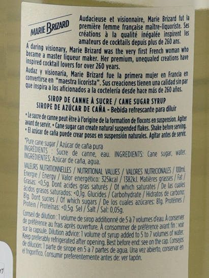 Marie Brizard Sugar Cane Syrup