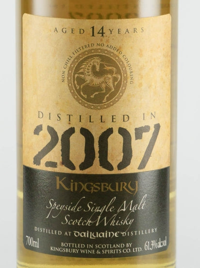Kingsbury Gold Dailuaine 14 Year Old 2007