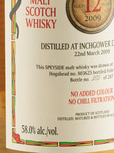 Load image into Gallery viewer, Black Adder Raw Cask Inchgower 12 Year Old 2009