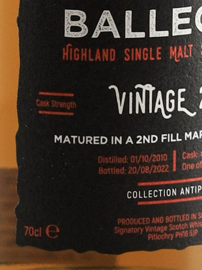 Ballechin 11 Year Old 2010 Marsala Antipodes