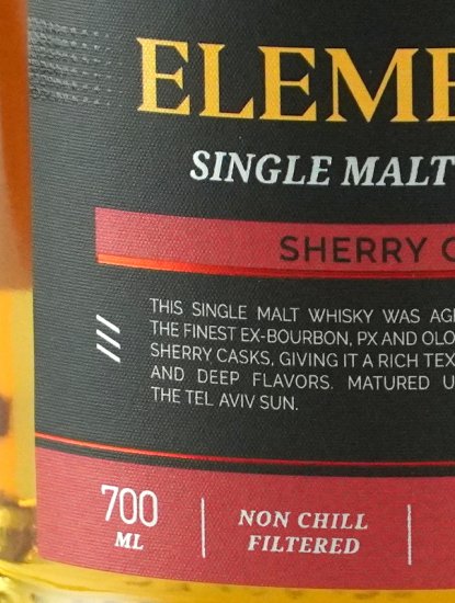 M&H Elements Sherry Cask
