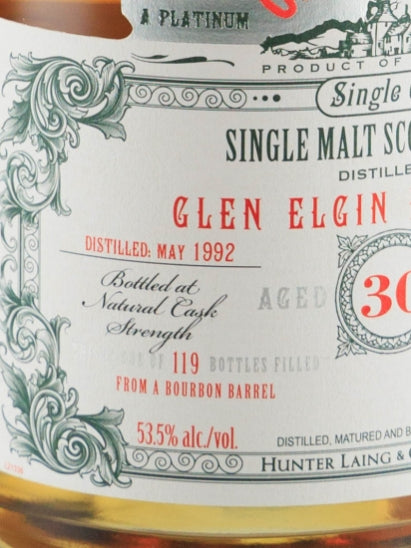 Old & Rare Glen Elgin 30 Year Old 1992
