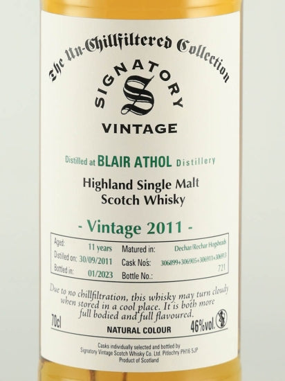 Signatory Blair Athol 11 Year Old 2011