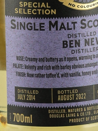Provenance Ben Nevis 8 Year Old 2014