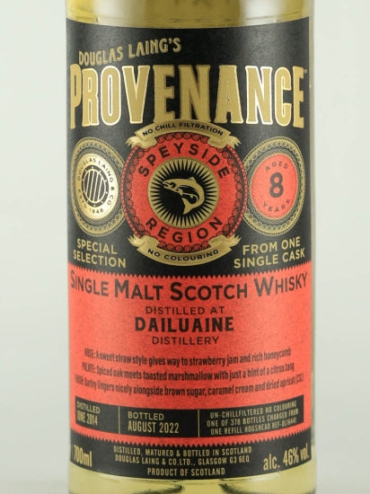 Provenance Dailuaine 8 Year Old 2014