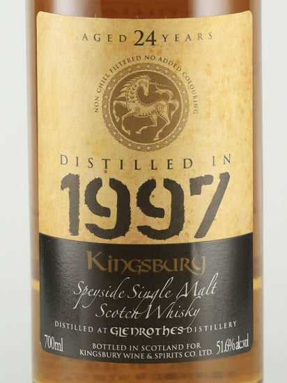 Kingsbury Gold Glenlossie 24 Year Old 1997