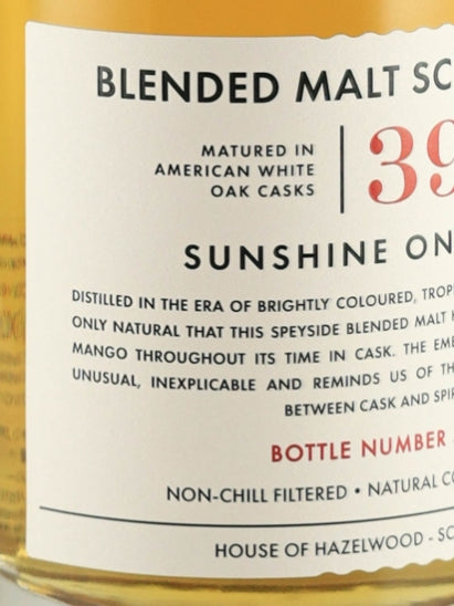 Legacy Collection Sunshine on Speyside 39 Year Old