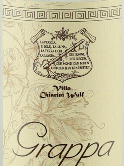 Villa Chiarini Wulf Grappa Bianca