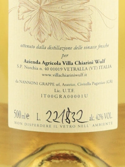 Villa Chiarini Wulf Grappa Riserva