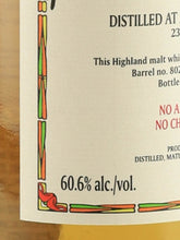 Load image into Gallery viewer, Black Adder Raw Cask Ardmore 11 Year Old 2010 Peated