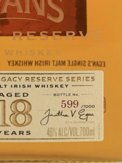 Egans Legacy Reserve IV 18 Year Old