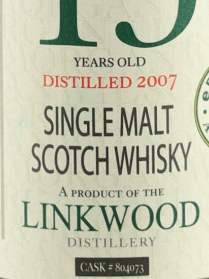 Wilson & Morgan Linkwood 15 Year Old 2007 54.6% - image 3