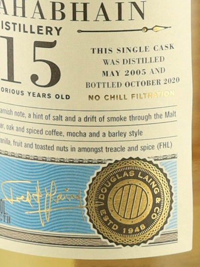 Old Particular Bunnahabhain 15 Year Old 2005