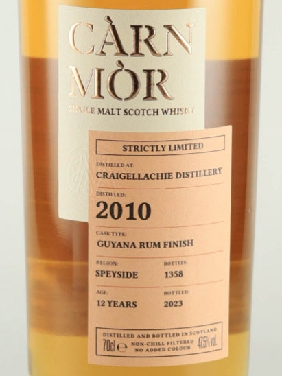 Carn Mor Strictly Limited Craigellachie 12 Year Old 2010