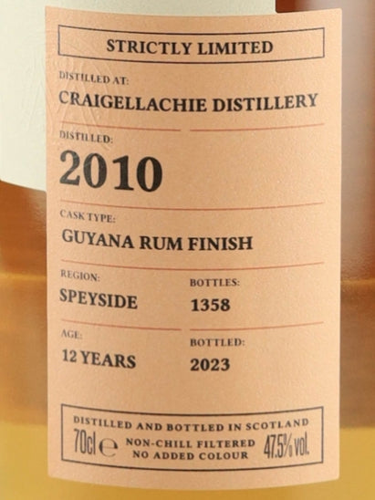 Carn Mor Strictly Limited Craigellachie 12 Year Old 2010