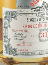 Load image into Gallery viewer, Old &amp; Rare Knockdhu 31 Year Old 1991