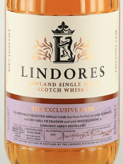 Lindores Single Malt 2019 Manzanilla Sherry Butt