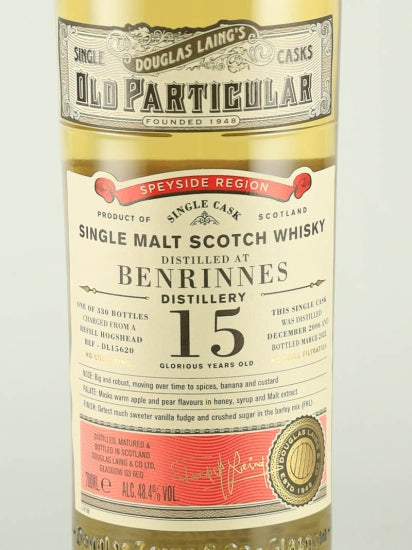 Old Particular Benrinnes 15 Year Old 2006